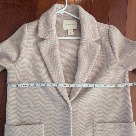 Cynthia Rowley Beige Herringbone Jacket - Picture 4 of 5